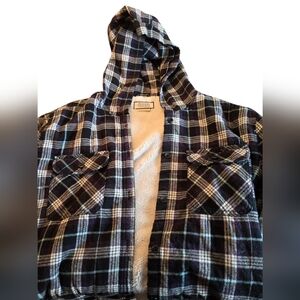 BOSTON TRADERS Fleece Lined Plaid Flannel Long Sleeve Jacket Size XL